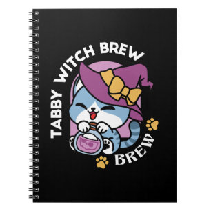 Carnet Chat Tabby Halloween – Chapeau de Sorcière & Art d