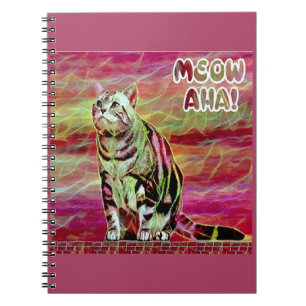 Carnet Chat tigré argenté
