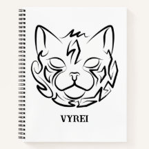 Chat tribal noir et blanc