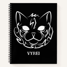 Chat tribal noir et blanc