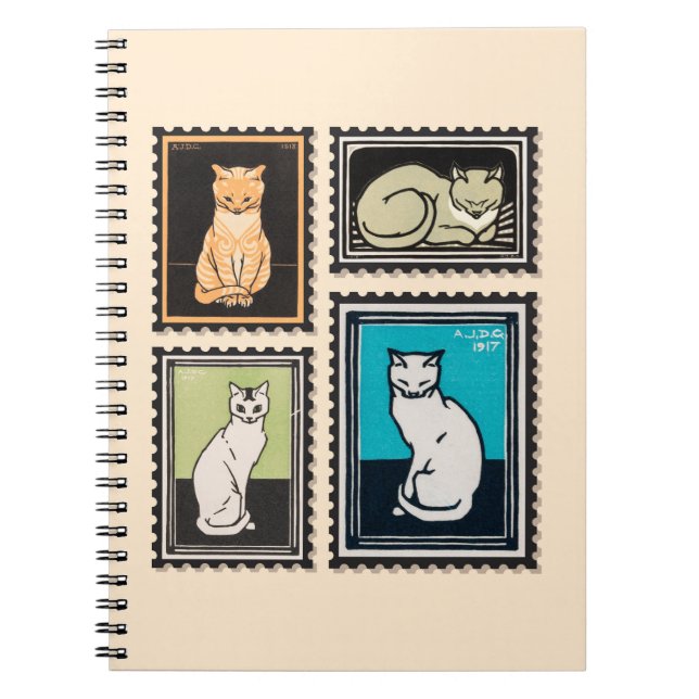 Carnet Chat vintage (Devant)