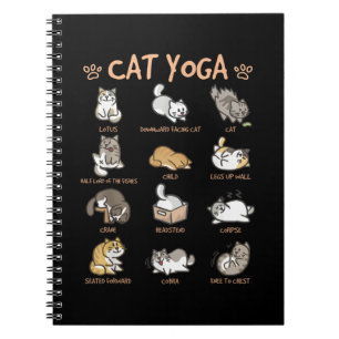 Carnet Chat Yoga Poses Chats Pratiquer Mindfulness Médita