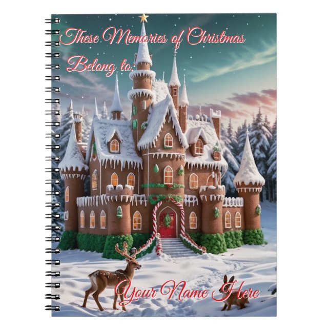 Carnet Château de pain d'épices de la forêt de Noël (Devant)