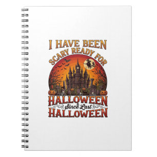Carnet Château Hanté Halloween Sorcière Citrouille Prêt E