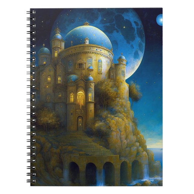 Carnet Château Imaginaire Lune Paysage (Devant)