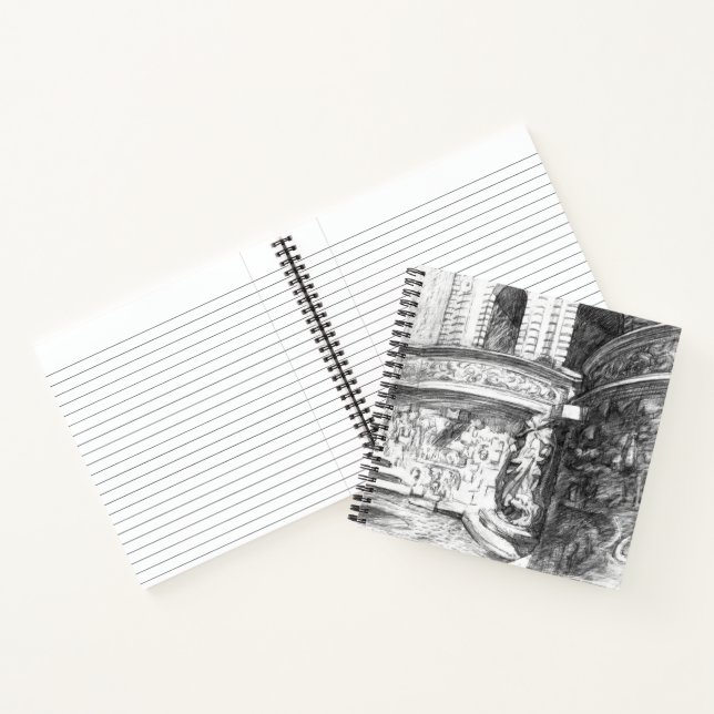 Carnet Château pencilart Monochrome noir & blanc (Intérieur)