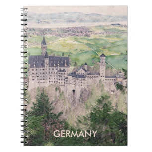 Carnet Château rétro de Neuschwanstein en Allemagne