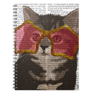 Carnet Chaton dans des lunettes de soleil d'étoile