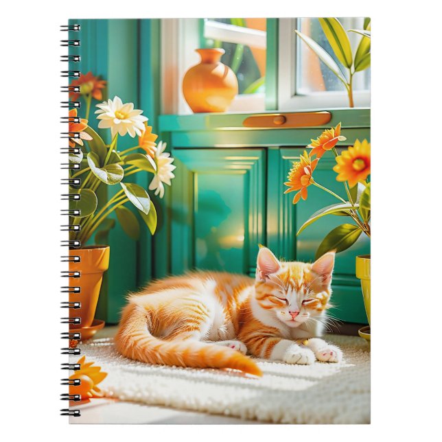 Carnet Chaton dormant (Devant)
