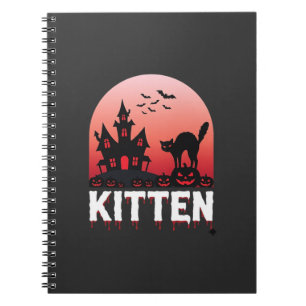 Carnet Chaton Halloween Maison Hantée Conception de Chat_