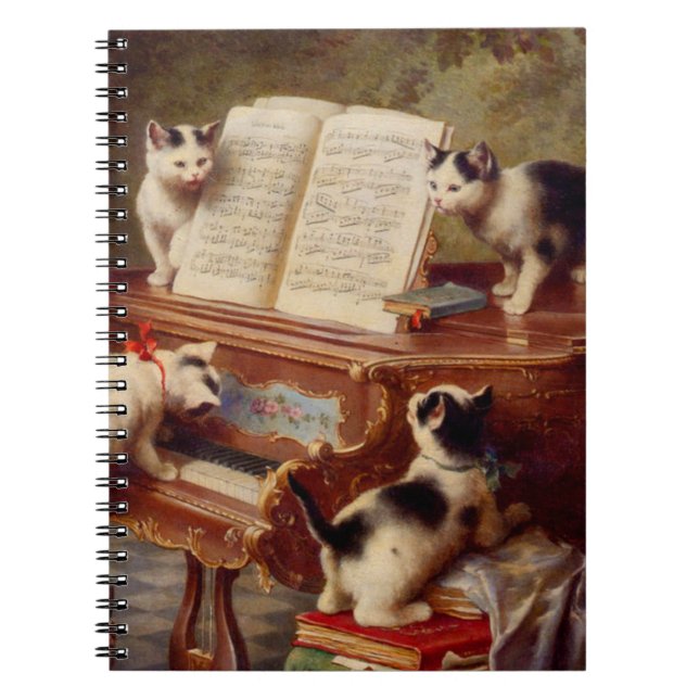 Carnet Chatons et piano (Devant)