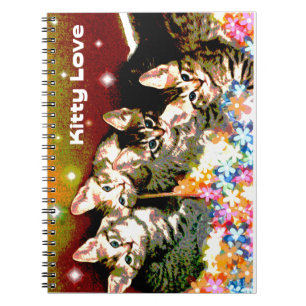Carnet Chatons sur un lit de fleurs