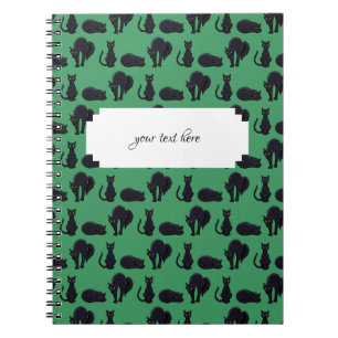 Carnet Chats Noirs Blocs Halloween Pixel Art Motif