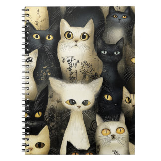 Carnet chats noirs et blancs