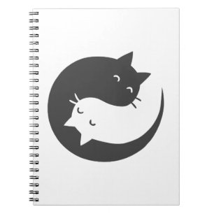 Carnet Chats yin et yang mandala - Choisissez le colo arr