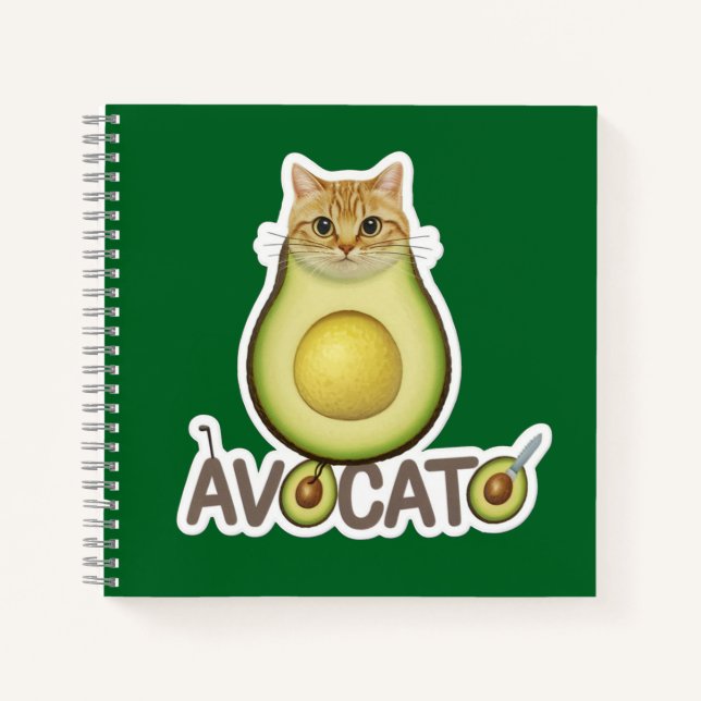 Carnet chatte de chat avocat (Devant)