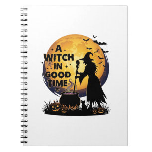 Carnet Chaudron de lune d'Halloween de bonne sorcière_1