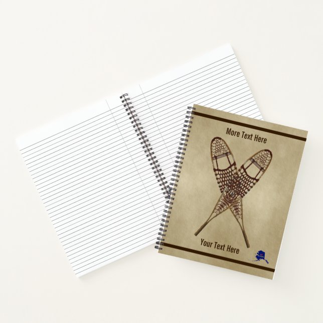 Carnet Chaussures À Neige Sur Papier Ancien (Intérieur)