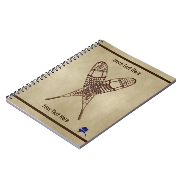 Carnet Chaussures À Neige Sur Papier Ancien (Côté gauche)