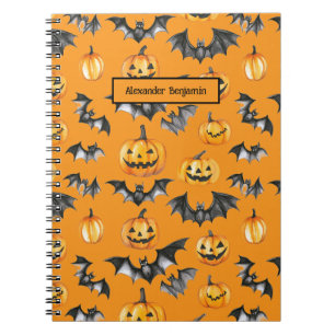Carnet Chauves-souris Citrouilles d'Halloween