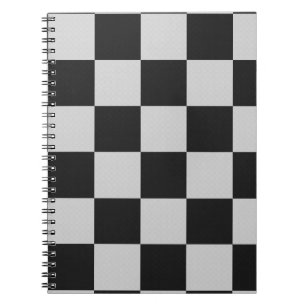 Carnet Checkered Black & White Squares or CUSTOM COLOR