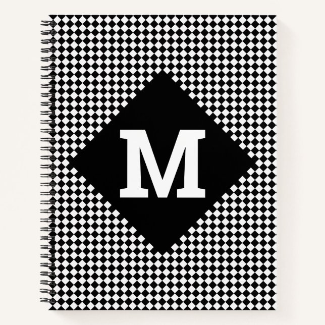 Carnet Checkmate Charm: Customizable Retro Grid (Devant)