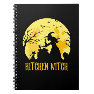 Carnet Chef cooking halloween gift   kitchen witch