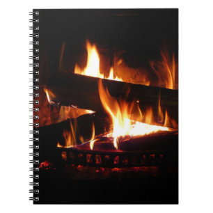 Carnet Cheminée Chaleureuse Photographie de scène hiverna