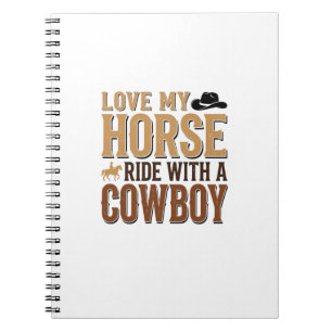 Carnet Chemise à devis de cheval et cowboy western vintag