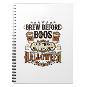Carnet Chemise de café Halloween Brasser avant les fantôm