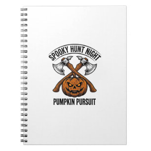 Carnet Chemise de chasse Halloween avec haches de citroui