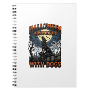 Carnet Chemise de chien Halloween Pup Cimetière Vintage