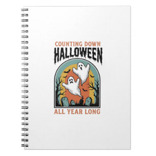 Carnet Chemise de compte à rebours d'Halloween Graphique