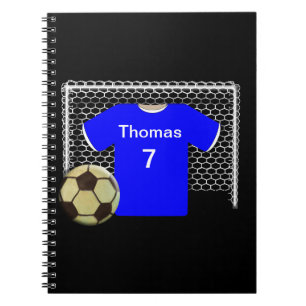 Carnet Chemise de football personnalisée de l'équipe bl