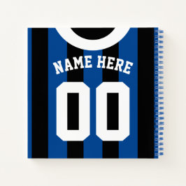 Carnet Chemise de football personnalisée Nom et numéro