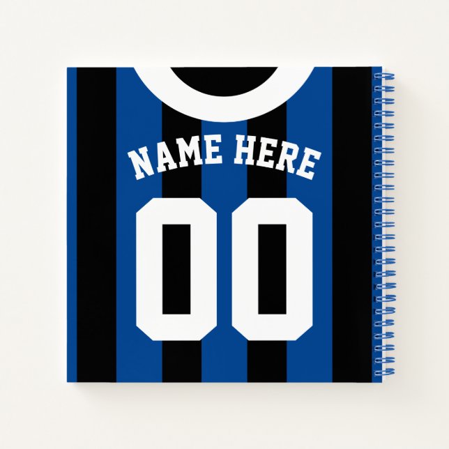 Carnet Chemise de football personnalisée Nom et numéro (Dos)