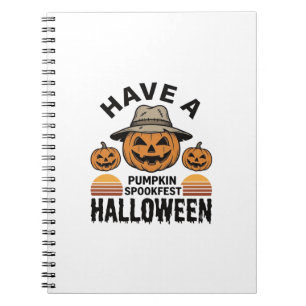 Carnet Chemise de gravure vintage Halloween Citrouille ef