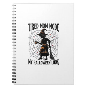 Carnet Chemise de maman d'Halloween Costume fatigué Graph