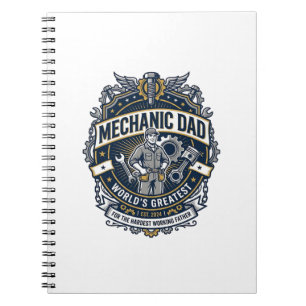 Carnet Chemise de Mécanicien de la Fête des Pères Papa Dr