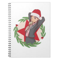 Chemise de Noël Anime - Chapeau de Santa fille mig