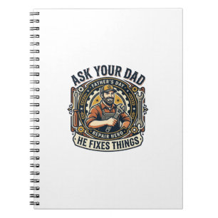 Carnet Chemise de réparation de papa de jour de père Dema