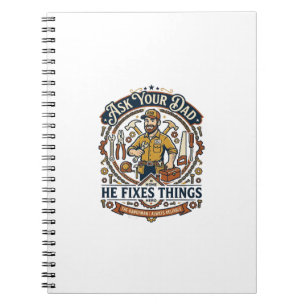Carnet Chemise de réparation de papa de jour de père Dema