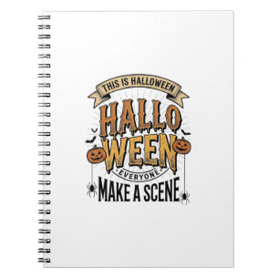 Carnet Chemise de scène Halloween Gravure vintage Citroui