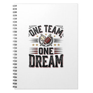 Carnet Chemise d'équipe sportive vintage One Team One Dre
