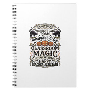 Carnet Chemise d'Halloween d'Assistant d'Enseignant avec 