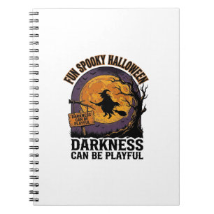Carnet Chemise Halloween Darkness Design Lune Sorcière Vi
