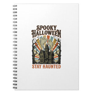 Carnet Chemise Halloween Maison Hantée avec Fantôme Vinta