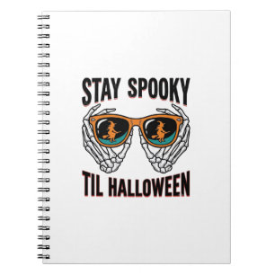 Carnet Chemise Halloween squelette avec lunettes de sorci