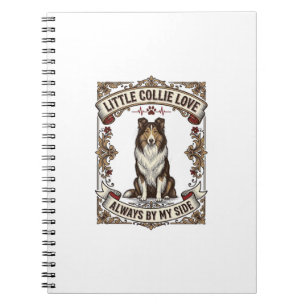 Carnet Chemise pour amateur de chien Collie avec citation