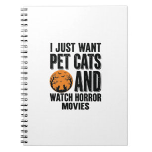 Carnet Chemises Halloween Vintage Films d'Horreur Chats d